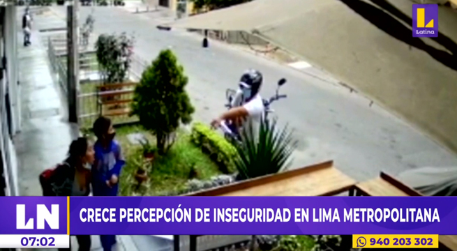 Crece percepción de inseguridad en Lima Metropolitana