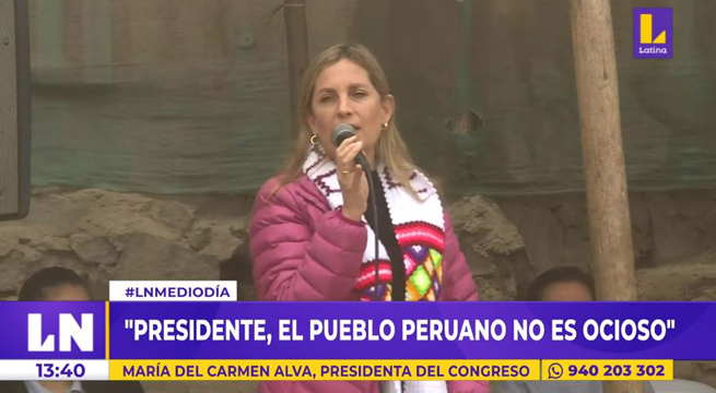 María del Carmen Alva le responde a Pedro Castillo: 