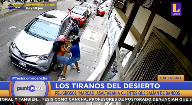 'Los Pinteros de la Banca': delincuentes asaltaban a empresarios que salían de bancos