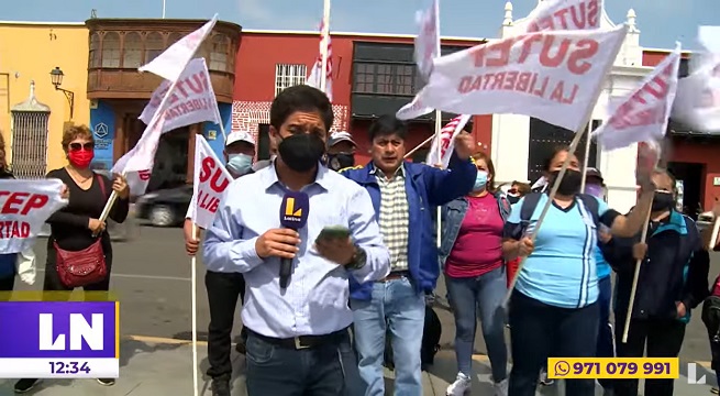 Profesores del Sutep exigieron a Pedro Castillo que cumpla promesas electorales