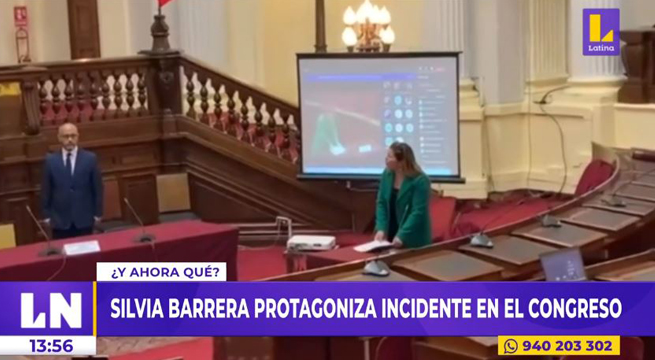Silvia Barrera protagoniza incidente durante sesión de la Comisión de Fiscalización