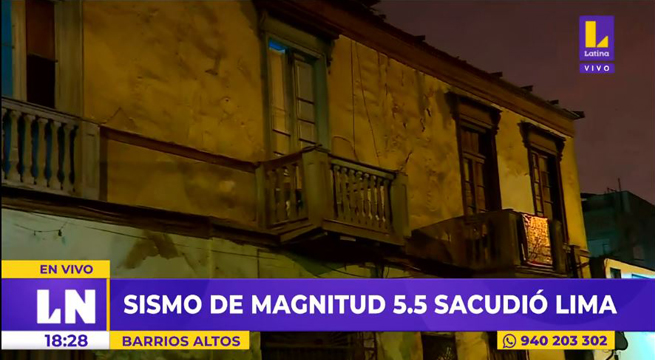 ¿Cómo se encuentra Barrios Altos tras el sismo de magnitud 5.5 en Lima?