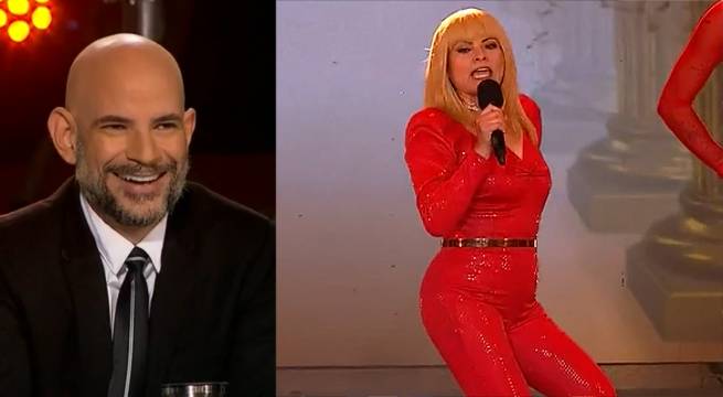 Imitadora de Rafaella Carrá cantó “Caliente, caliente” este jueves