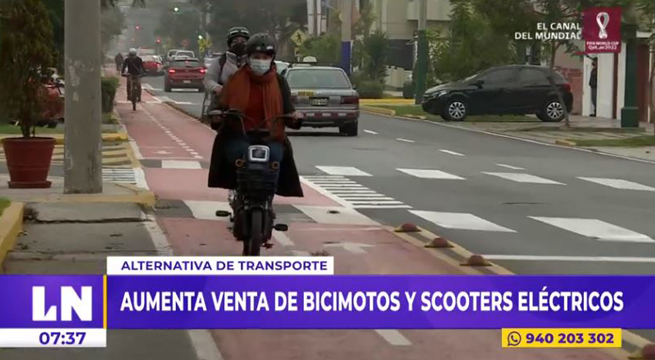 Se triplica la venta de bicimotos y scooters eléctricos
