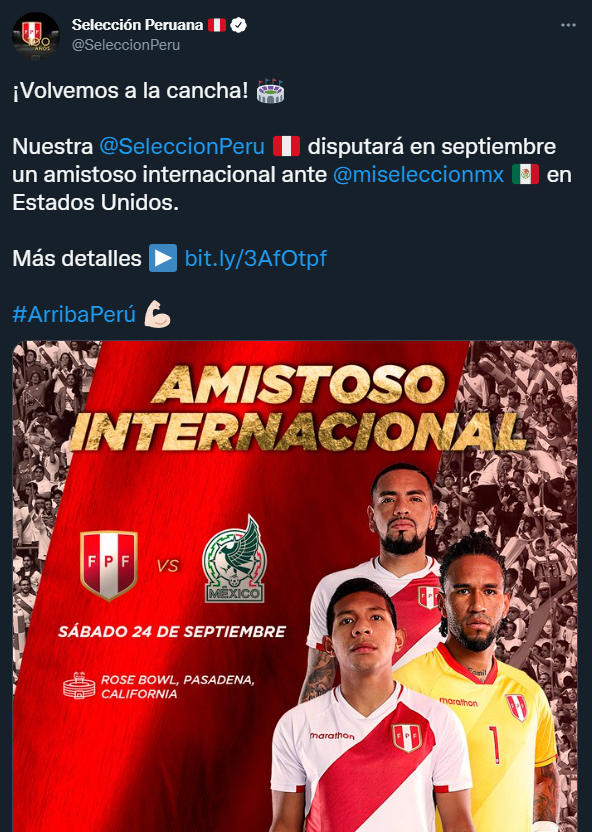 seleccion peruana amistoso mexico