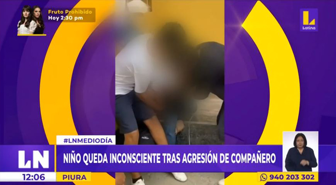 Piura: escolar es brutalmente agredido y queda inconsciente
