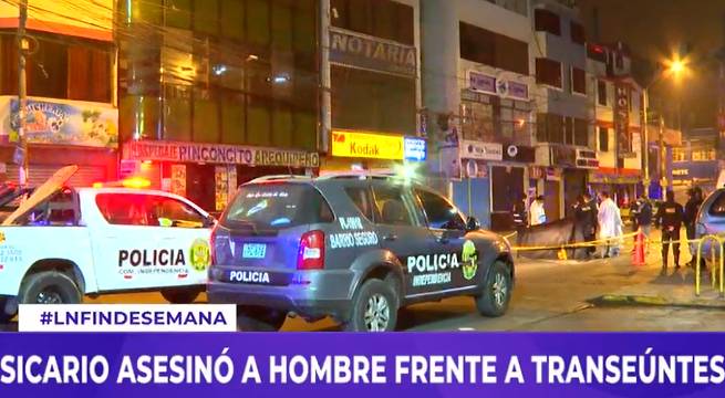 Sicario asesinó a hombre frente a muchos transeúntes