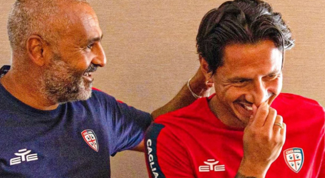 Gianluca Lapadula se incorporó a los entrenamientos del Cagliari