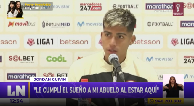 Jordan Guivin tras fichar por Universitario: “Le cumplí el sueño a mi abuelo al estar aquí”