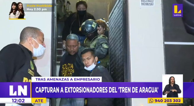 Ate: capturan a extorsionadores del 'Tren de Aragua' tras amenazas a empresario