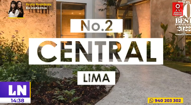 Restaurante peruano 'Central' fue elegido el segundo mejor del mundo