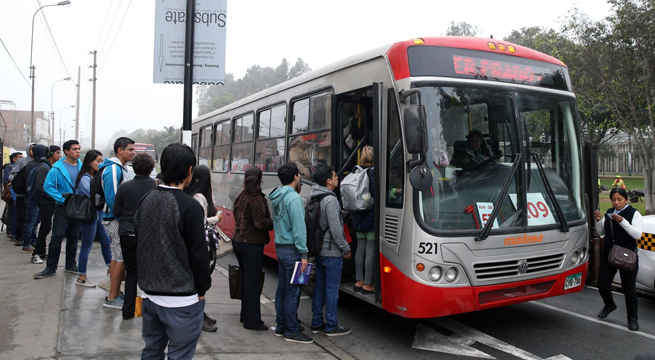 Buses de los Corredores Complementarios no operarán este martes 26 de julio