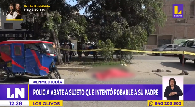 Los Olivos: policía dispara y mata a ladrón que intentó robarle a su padre