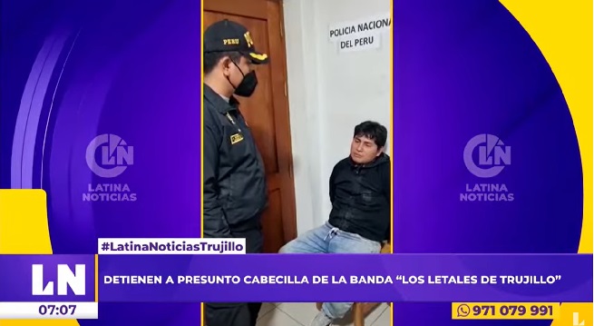 Policía detiene a presunto cabecilla de la banda 'Los letales de Trujillo'