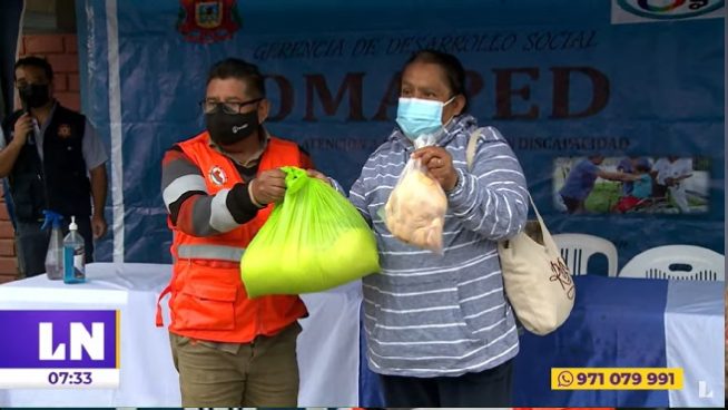 Trujillo: donan víveres a adultos mayores y a personas con discapacidad