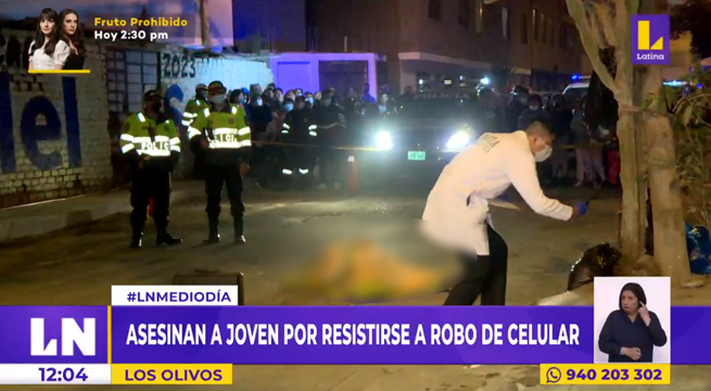 Los Olivos: asesinan a joven por resistirse al robo de su celular