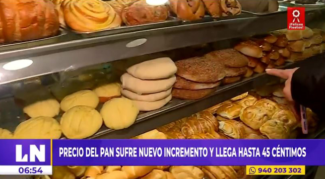 Precio del pan sufre nuevo incremento y este llega hasta los 45 céntimos