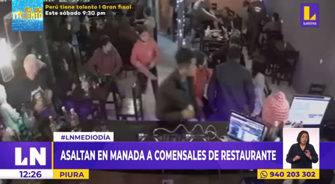 Piura: asaltan en manada a comensales de restaurante