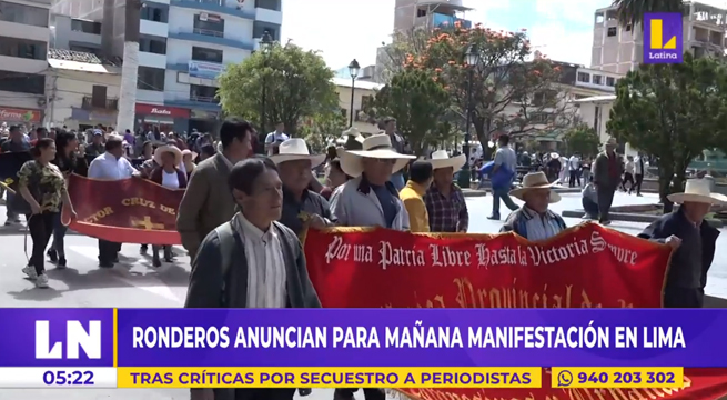 Rondas campesinas anuncian movilización tras críticas por secuestro de periodistas