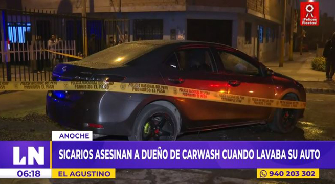 El Agustino: sicarios asesinan a dueño de carwash cuando lavaba su auto