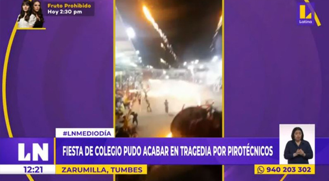 Tumbes: fiesta de colegio pudo acabar en tragedia por pirotécnicos