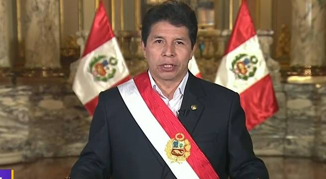 Presidente Pedro Castillo: “Palacio de Gobierno y la Casa Presidencial han sido violentados”