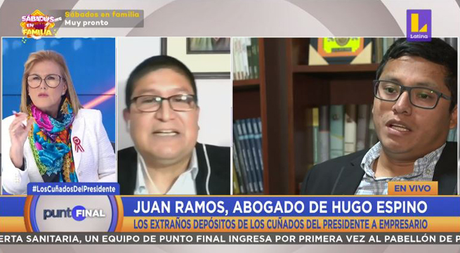 Hugo Espino recibió depósitos de S/ 90 mil por parte de los hermanos de la primera dama