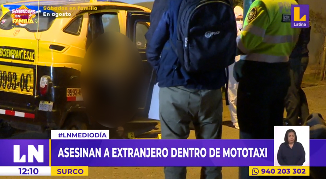 Surco: asesinan a dos extranjeros dentro de mototaxi