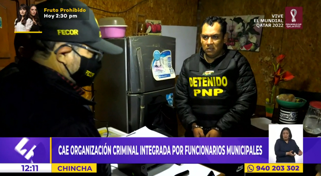 Chincha: cae organización criminal integrada por funcionarios municipales