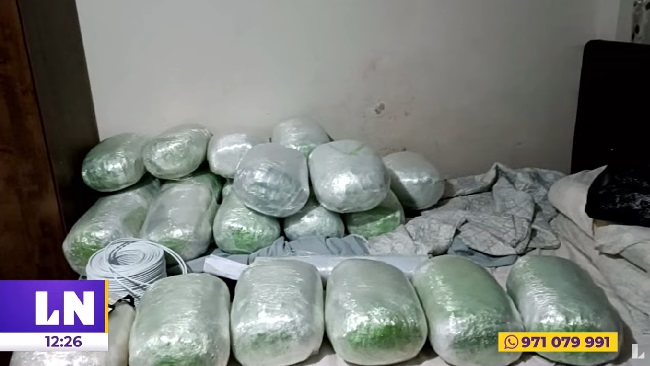 Trujillo: dos detenidos y 70 kilos de marihuana incautada en operativo antidrogas