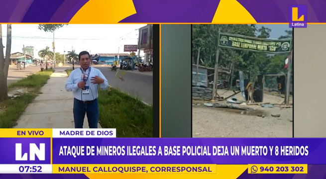 Periodista de Latina recibe amenazas de mineros ilegales tras ataque a base policial