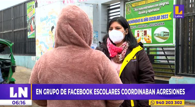 VMT: escolares pactaban peleas mediante un grupo de Facebook