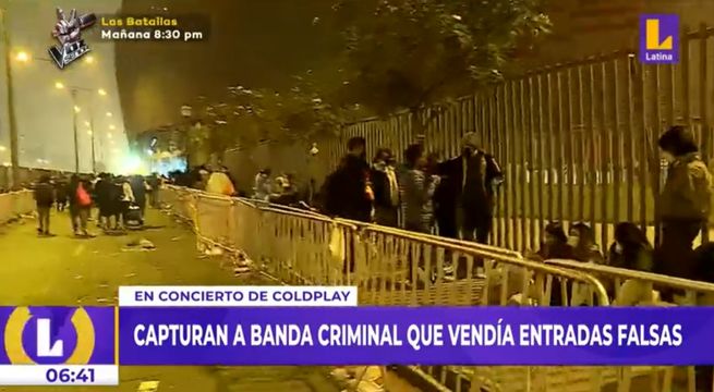 Coldplay: PNP captura a banda criminal que vendía entradas falsas