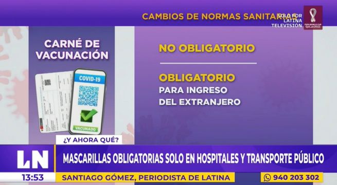 COVID-19: ¿cuáles son las nuevas medidas sobre el uso de mascarillas y carné de vacunación?