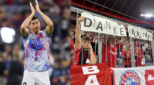 Robert Lewandowski fue ovacionado en su retorno al Allianz Arena