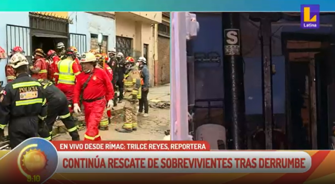 Continua el rescate de sobrevivientes tras derrumbe de vivienda en el Rímac