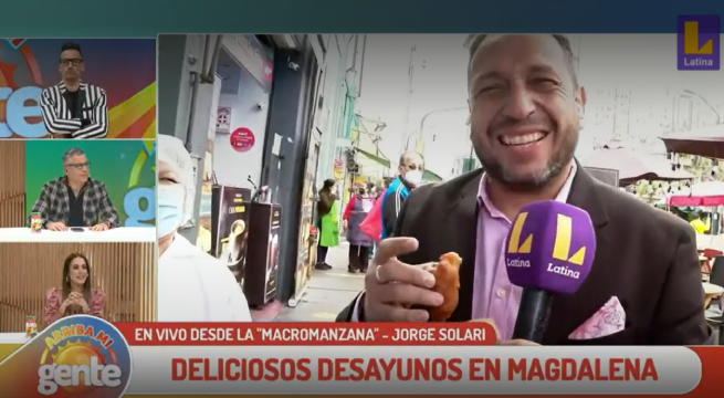 Jorge Solari realizó ruta gastronómica en el mercado del Magdalena