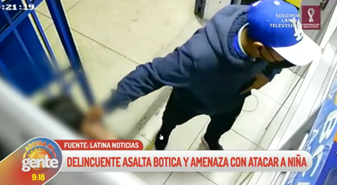 Comas: Delincuente tomó de rehén a niña para asaltar botica