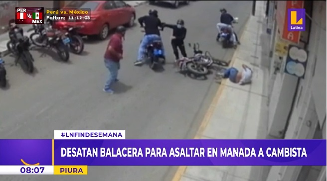 Piura: delincuentes persiguen en moto a cambista, lo tiran al piso y le roban S/ 10 000