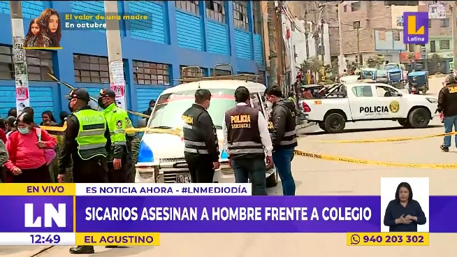 El Agustino: sicarios asesinan a balazos a conductor de minivan en puerta de colegio