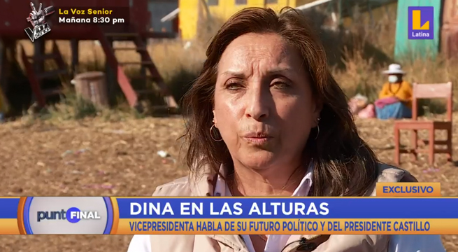 Dina Boluarte responde sobre su futuro político y el presidente Pedro Castillo
