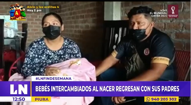 Piura: bebés que fueron cambiados al nacer regresan a sus padres