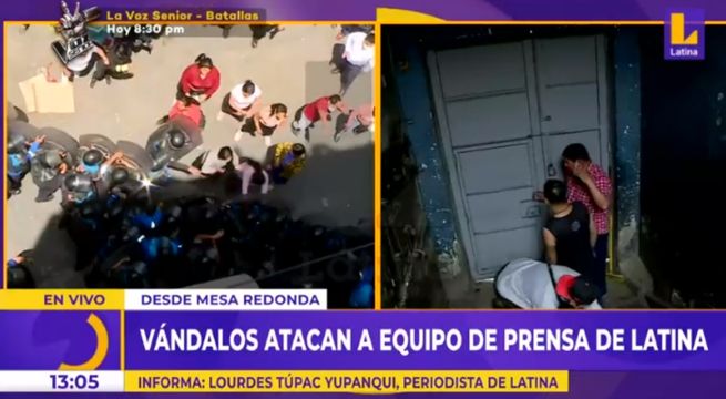 Mesa Redonda: vándalos atacan en vivo a periodistas de Latina