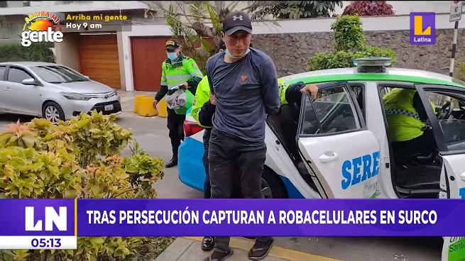 Surco: detienen en flagrancia a ladrón de celulares que corría en sandalias