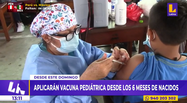 Aplicarán vacuna pediátrica contra la COVID-19 a menores de 5 años desde este domingo