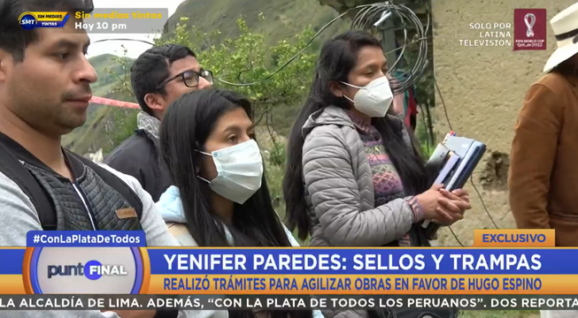 Yenifer Paredes realizó trámites para agilizar obras en favor de Hugo Espino