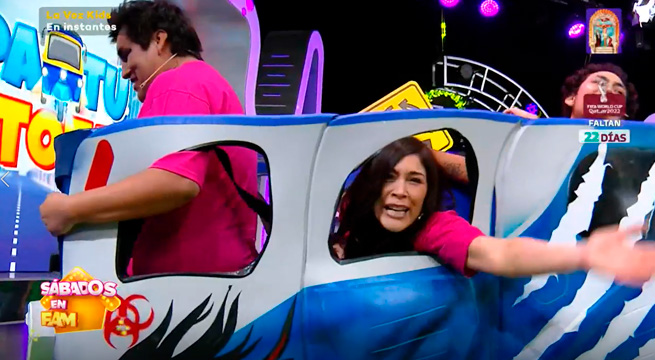 Kukuli Morante lideró a “su familia” en el juego ‘Chapa tu mototaxi’