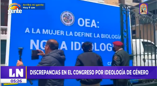 Congreso desata polémica por ingreso de camión con el mensaje 