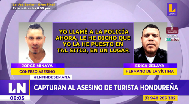 Feminicidio: capturan a peruano que asesinó a turista en Carabayllo