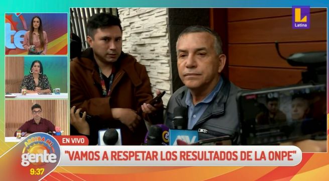 Daniel Urresti afirma que respetará estrictamente los resultados de la ONPE